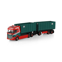 WSI DAF XF SH riged truck 6x2 with 6-axle container combi with hooklift system + 2x 40m3 container GELLING CONTAINERS