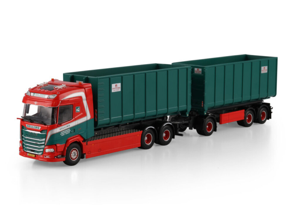 WSI WSI DAF XF SH motorwagen 6x2 met 6-assige container combi met haakarm systeem + 2x 40m3 container GELLING CONTAINERS