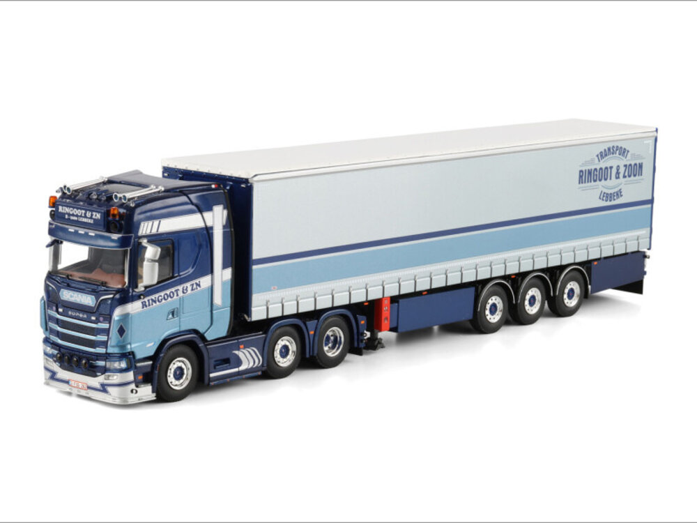 WSI WSI Scania S Highline 6x2 with 3-axle curtainside trailer RINGOOT LUC