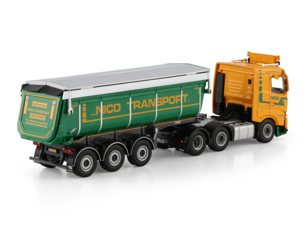 WSI WSI IVECO S-Way as low 6x2 midlift with 3-axle non steering tipper trailer NICO TRANSPORT