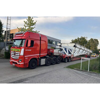 WSI Mercedes-Benz Actros MP5 SLT Gigaspace 8x4  with 4 axle lowloader + 2-axle Dolly CLAES VERWIMP