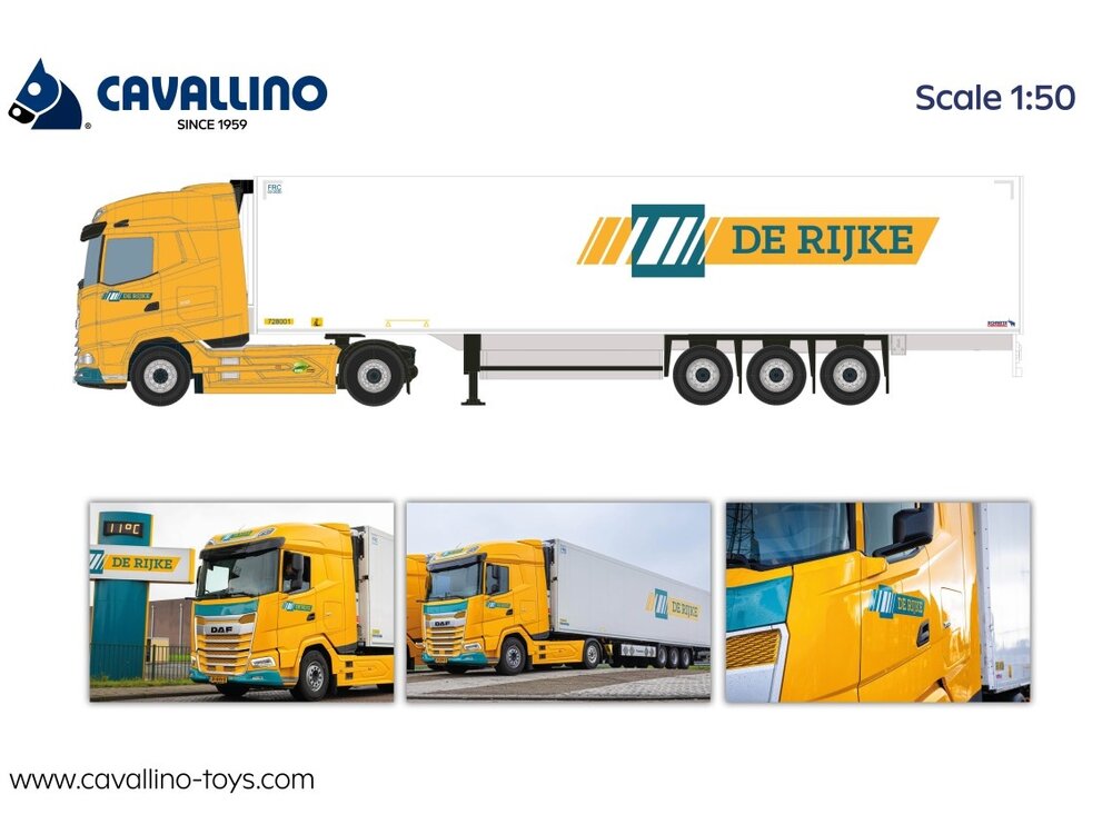Cavallino Cavallino DAF XG 4x2 met 3-as koeloplegger DE RIJKE