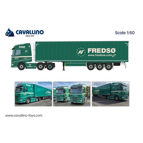 Cavallino Cavallino DAF XG 4x2 met 3-as Schuifvloeroplegger FREDSO VOGNMANDSFORRETNING