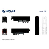 Cavallino 3-axle tipper trailer Black BASIC LINE