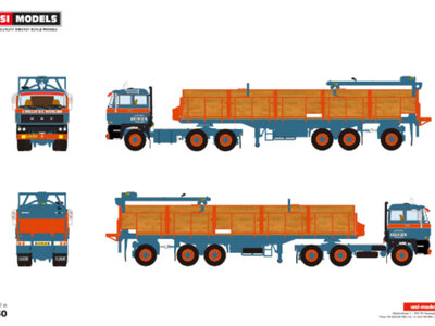 WSI WSI DAF 2800 6x2 + 3-as classic stenen oplegger G. KÖLLER B.V.