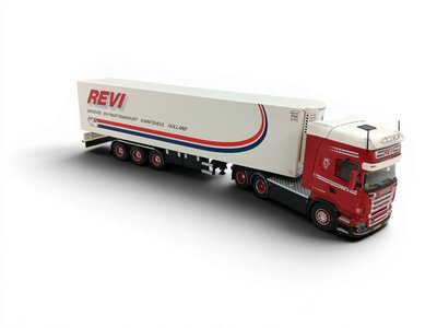 Tekno Tekno Scania R-serie Topline 6x2 met 3-assige koeloplegger REVI