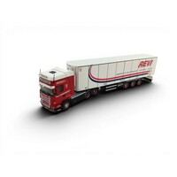Tekno Scania R-serie Topline 6x2 with 3-axle reefer trailer REVI
