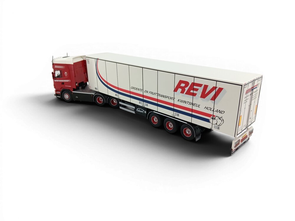 Tekno Tekno Scania R-serie Topline 6x2 met 3-assige koeloplegger REVI