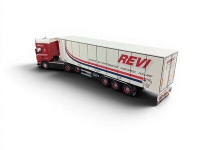 Tekno Tekno Scania R-serie Topline 6x2 met 3-assige koeloplegger REVI