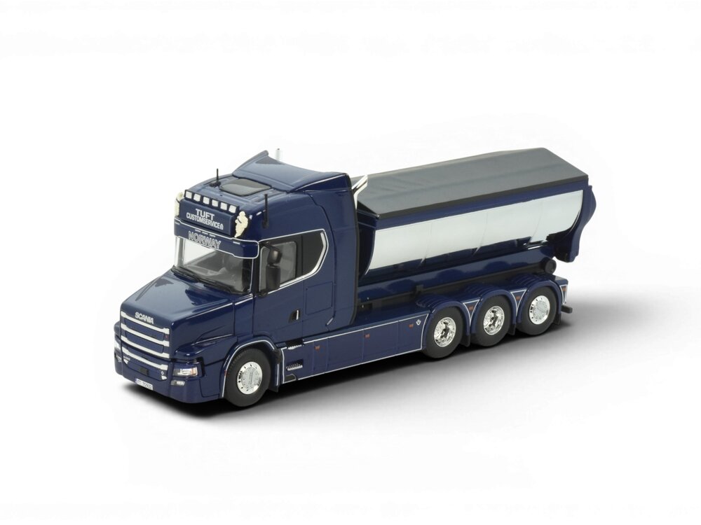 Tekno Tekno Scania Highline 8x4 motorwagen met haakarm systeem TUFT COSTUMSERVICE