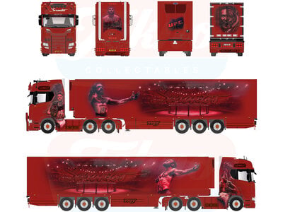Tekno Tekno Scania NGS Highline 6x2 met 3-as koeloplegger SARANTOS
