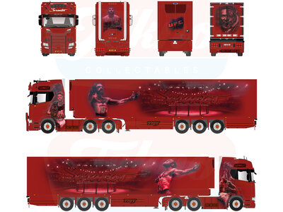 Tekno Tekno Scania NGS Highline 6x2 with 3-axle reefer trailer SARANTOS