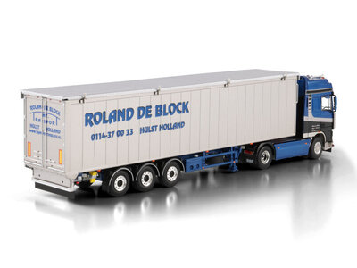 WSI WSI DAF 95XF Super Space Cab 4x2  with -3axle volume trailer ROLAND DE BLOCK
