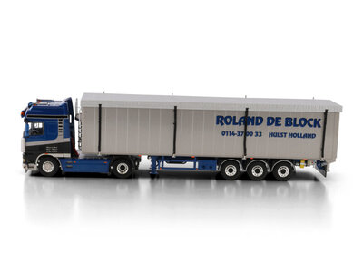 WSI WSI DAF 95XF Super Space Cab 4x2  with -3axle volume trailer ROLAND DE BLOCK