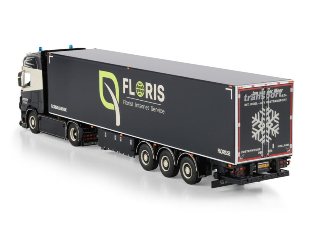 WSI WSI Scania R Highline 4x2 with 3-axle reefer trailer JAN VAN DER MEER