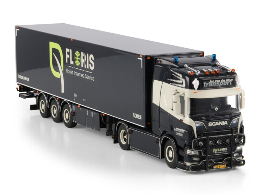 WSI WSI Scania R Highline 4x2 with 3-axle reefer trailer JAN VAN DER MEER