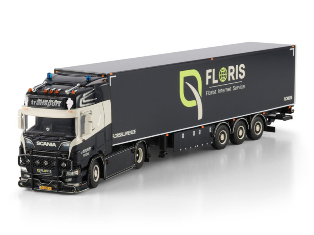 WSI WSI Scania R Highline 4x2 with 3-axle reefer trailer JAN VAN DER MEER