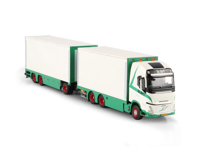 WSI WSI Volvo FH Aero Globetrotter XL 6x2 with 6-axle riged box truck drawbar trailer TRANSPORTBEDRIJF BLOM &ZN ZWAMMERDAM
