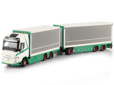 WSI WSI Volvo FH Aero Globetrotter XL 6x2 met 6-assige riged box truck drawbar trailer TRANSPORTBEDRIJF BLOM &ZN ZWAMMERDAM