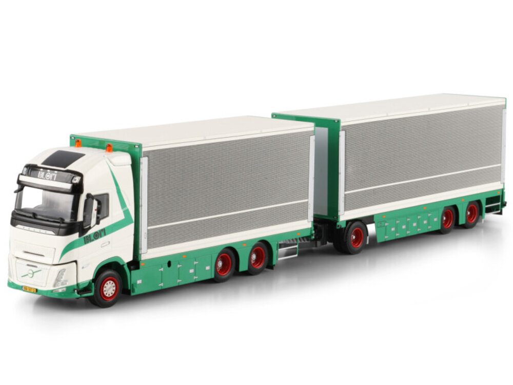 WSI WSI Volvo FH Aero Globetrotter XL 6x2 met 6-assige riged box truck drawbar trailer TRANSPORTBEDRIJF BLOM &ZN ZWAMMERDAM
