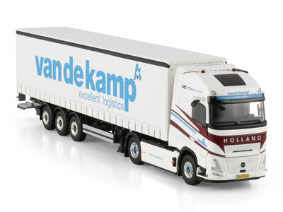 WSI WSI Volvo FH Aero Globetrotter XL 4x2 met 3-assige schuifzeilen oplegger VAN DE KAMP