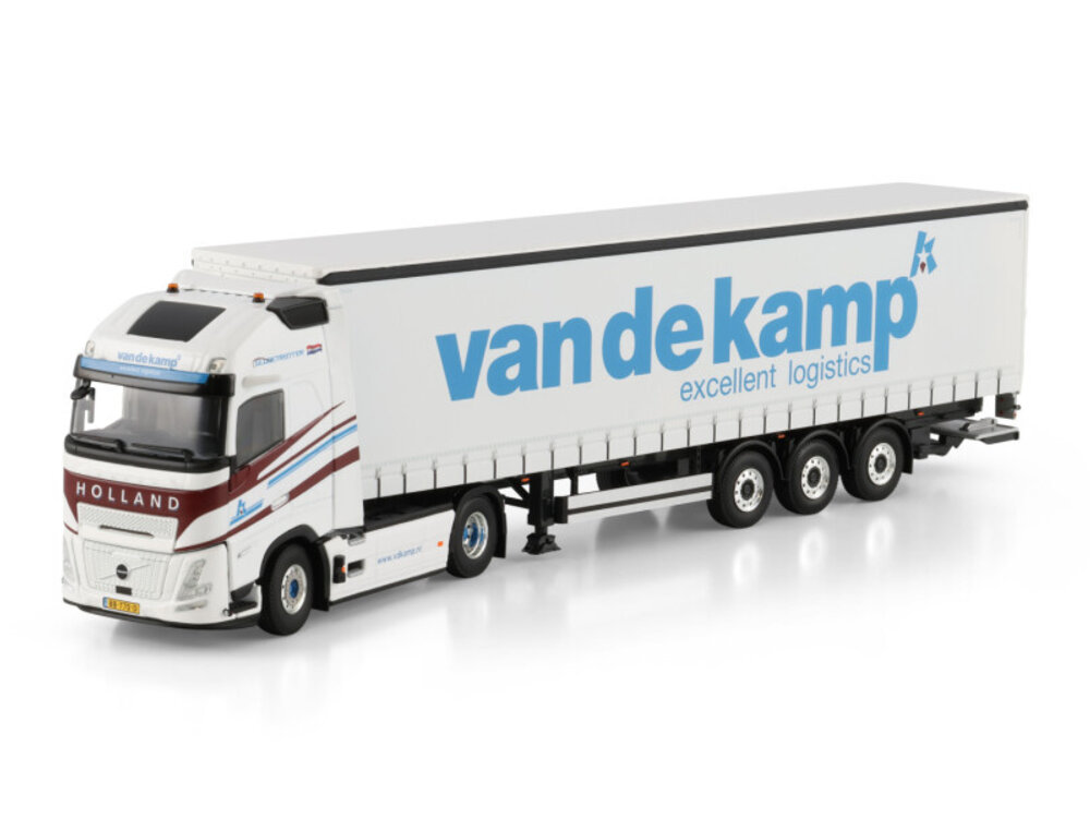 WSI WSI Volvo FH Aero Globetrotter XL 4x2 with 3-axle curtainside trailer VAN DE KAMP
