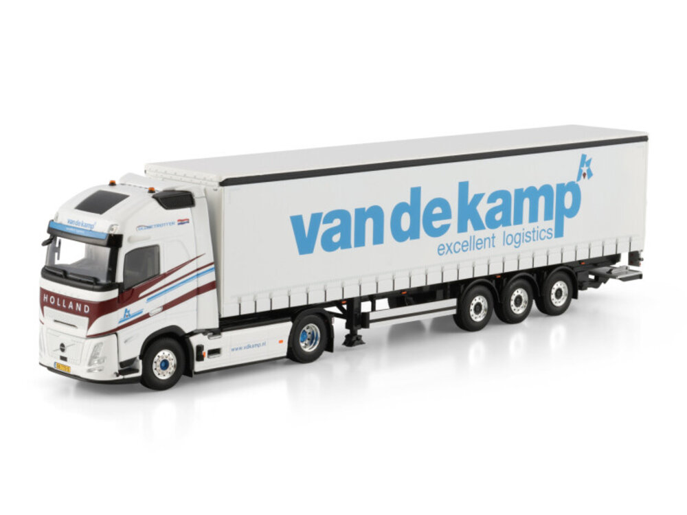 WSI WSI Volvo FH Aero Globetrotter XL 4x2 with 3-axle curtainside trailer VAN DE KAMP