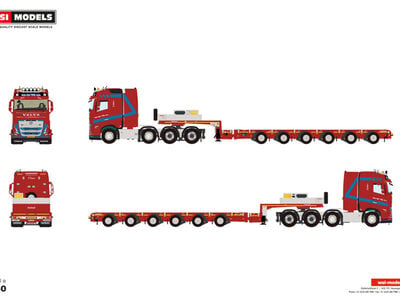 WSI WSI Volvo FH 5 Globetrotter 8x4 with 6-axle Manoovr VAN DER TOL