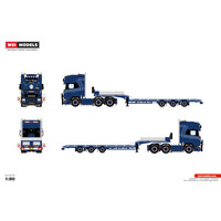 WSI Scania R5 Topline 6x2 with 3-axle semi lowloader DANNY RASING
