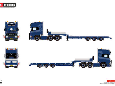 WSI WSI Scania R5 Topline 6x2 met 3-assige dieplader DANNY RASING