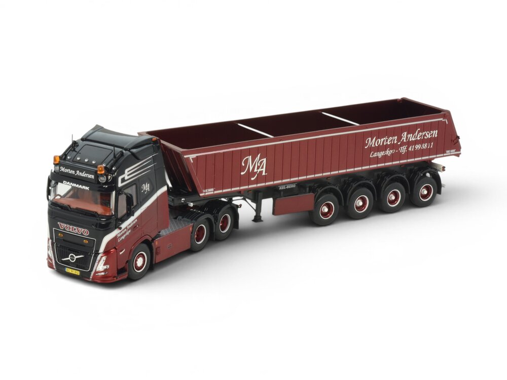 Tekno Tekno Volvo Aero Globetrotter XL met 4-assige kipper MORTEN ANDERSEN