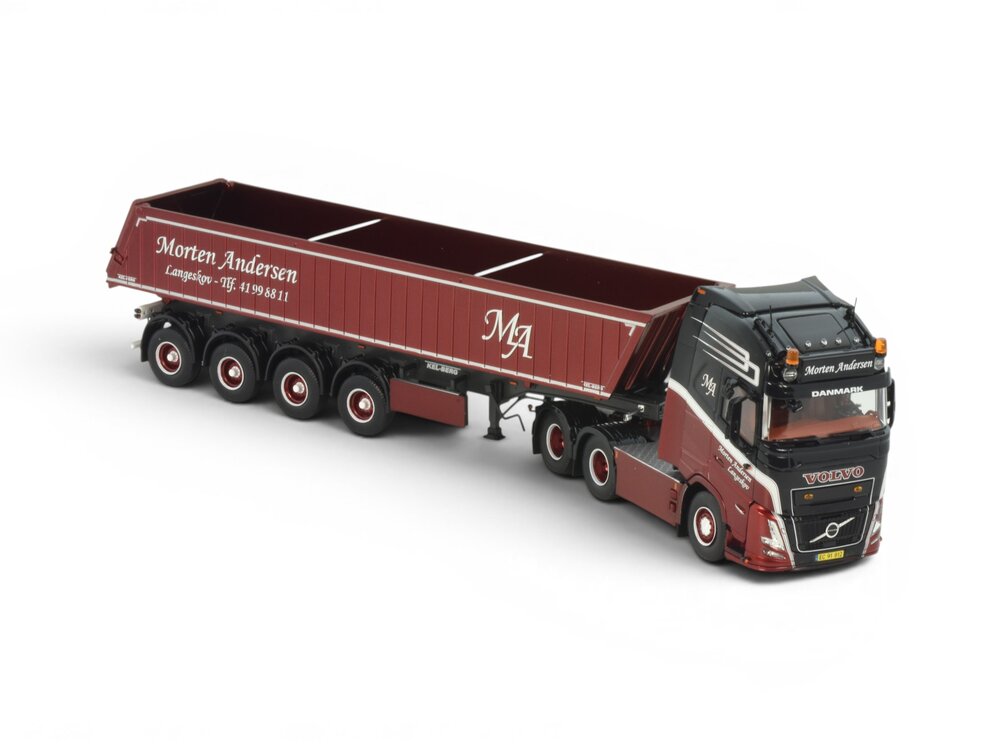 Tekno Tekno Volvo Aero Globetrotter XL met 4-assige kipper MORTEN ANDERSEN