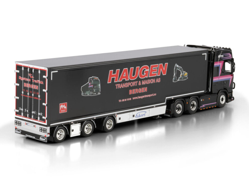 WSI WSI Scania S Highline 6x4 + 3-axle semi box trailer HAUGEN