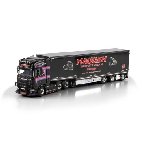 WSI WSI Scania S Highline 6x4 + 3-axle semi box trailer HAUGEN