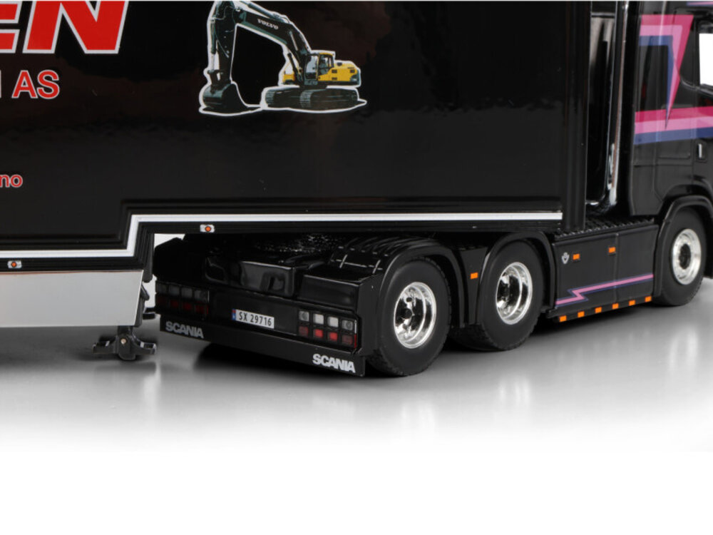 WSI WSI Scania S Highline 6x4 + 3-axle semi box trailer HAUGEN