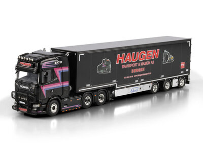 WSI WSI Scania S Highline 6x4 + 3-axle semi box trailer HAUGEN