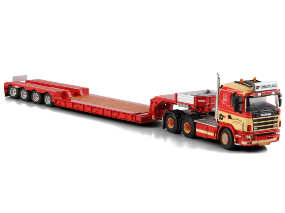 WSI WSI Scania 4-serie flat roof 6x4 + 4-axle euro low loader TORBEN RAFN