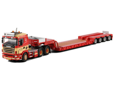 WSI WSI Scania 4-serie flat roof 6x4 + 4-axle euro low loader TORBEN RAFN
