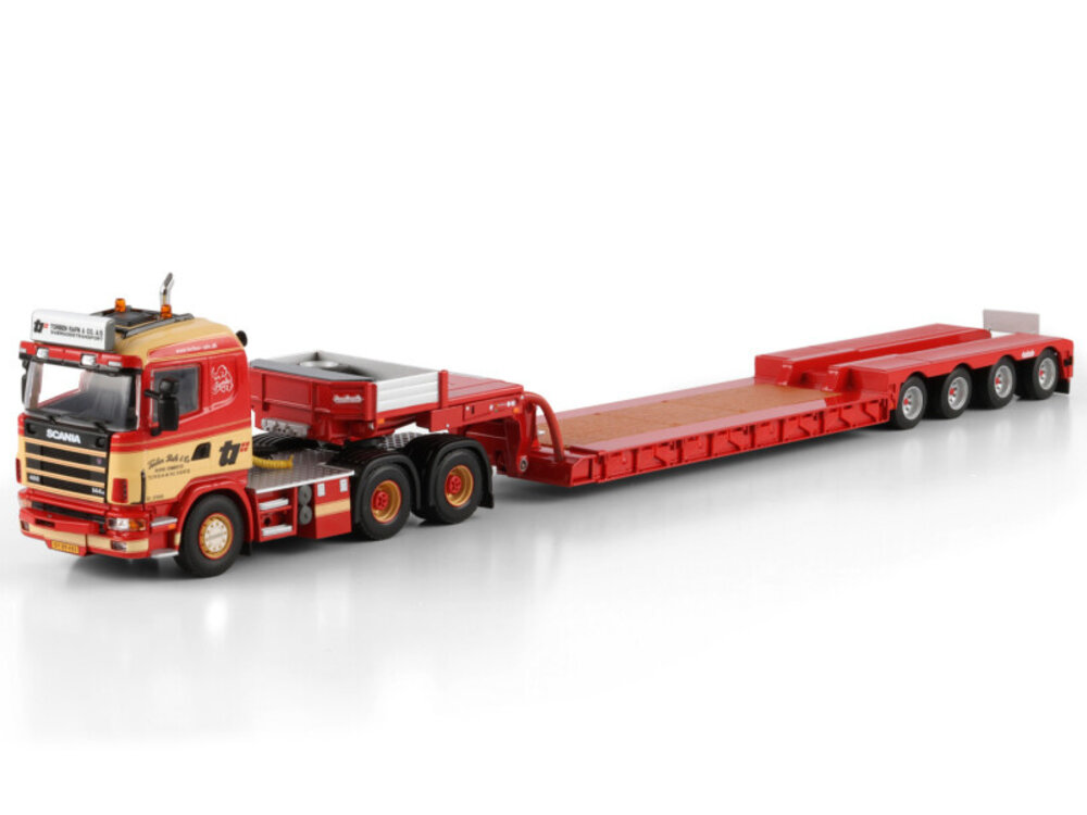 WSI WSI Scania 4-serie flat roof 6x4 + 4-axle euro low loader TORBEN RAFN