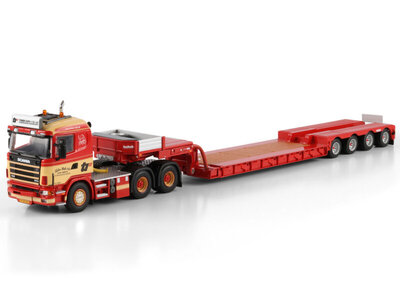 WSI WSI Scania 4-serie flat roof 6x4 + 4-axle euro low loader TORBEN RAFN
