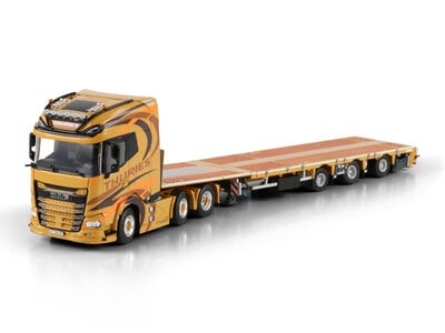 WSI WSI DAF XG+ 6X2 with 3-axle flatbed mega trailer THURIES