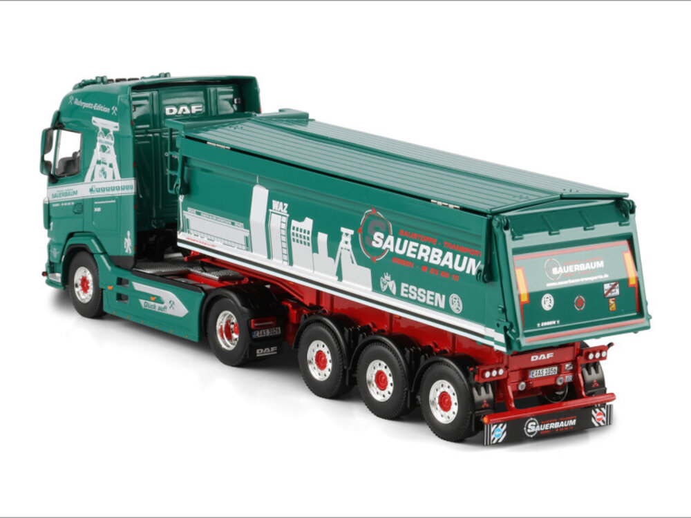 WSI WSI DAF XG  4x2  with 3-axle non steering tipper trailer SAUERBAUM