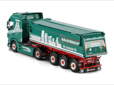 WSI WSI DAF XG  4x2  with 3-axle non steering tipper trailer SAUERBAUM
