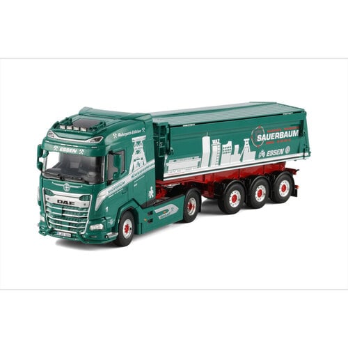 WSI WSI DAF XG  4x2  with 3-axle non steering tipper trailer SAUERBAUM