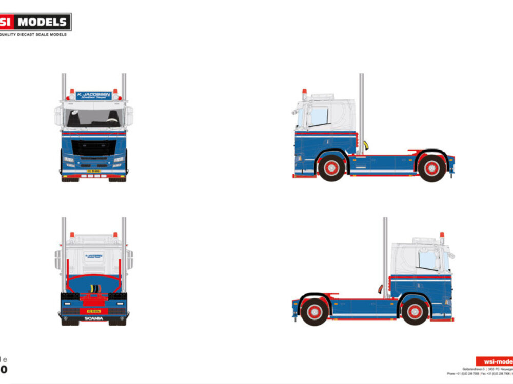 WSI WSI  Scania R flat roof sleeper cab 4x2 KRISTIAN JACOBSEN
