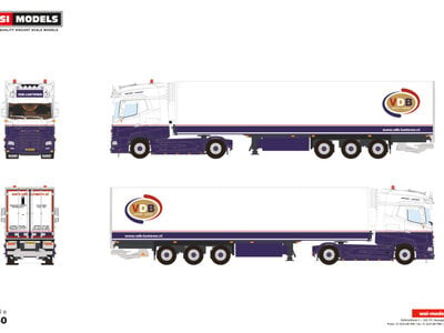 WSI WSI DAF XG+ 4x2 with 3-axle reefer trailer VDB LUNTEREN