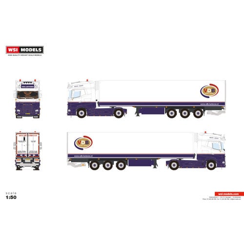 WSI WSI DAF XG+ 4x2 met  3-assige koeloplegger VDB LUNTEREN