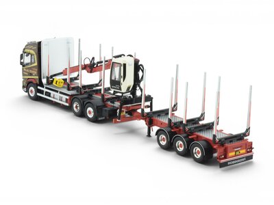 Tekno Tekno DAF XF 3-axle riged truck with 3-axle wood trailer MLG TRANSPORT
