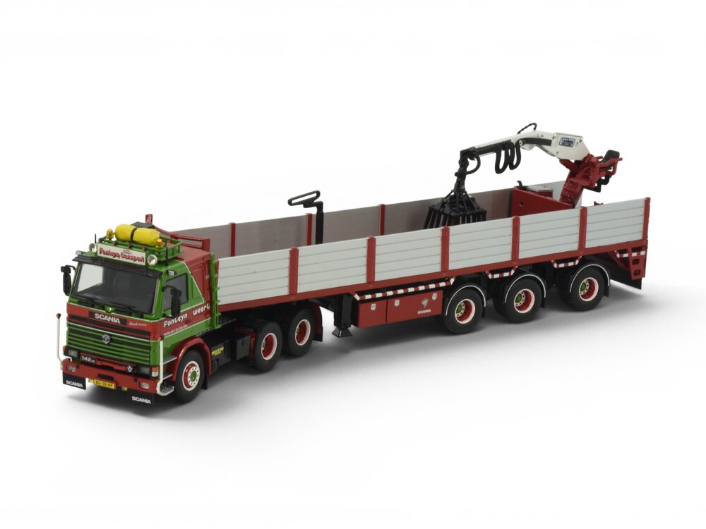 Tekno Tekno Scania 142M V8 6x2 trekker met 3-assige stenenoplegger FONTEYN TRANSPORT