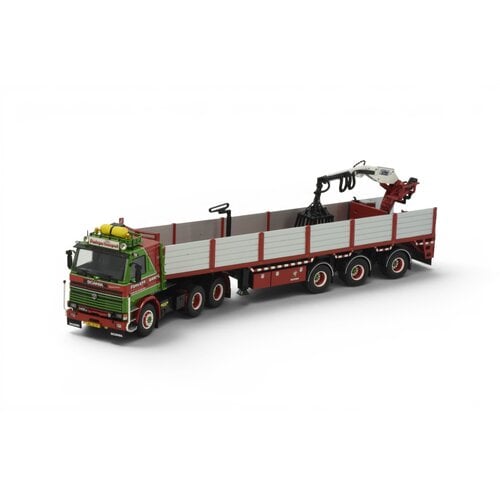 Tekno Tekno Scania 142M V8 6x2 trekker met 3-assige stenenoplegger FONTEYN TRANSPORT